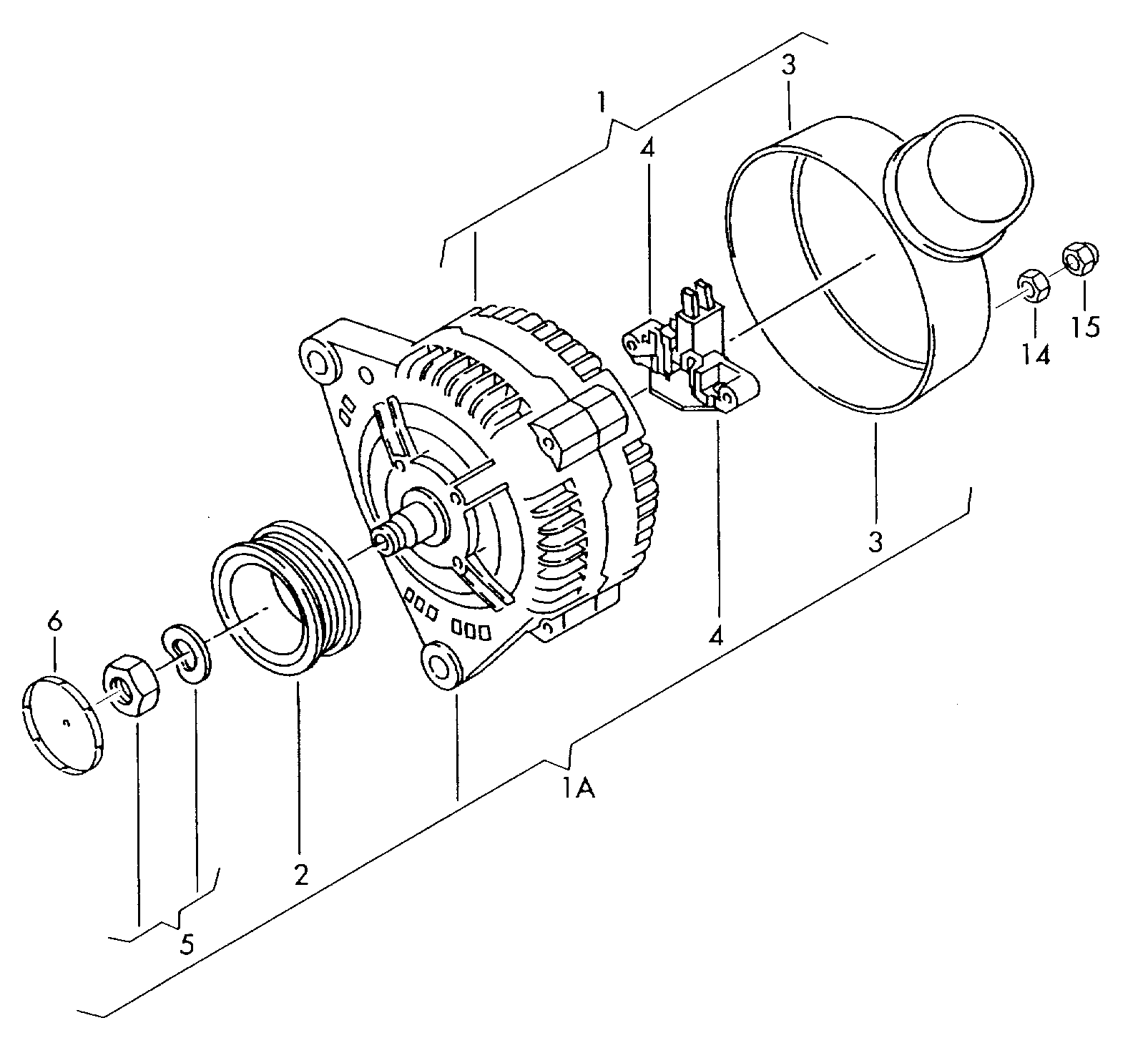 VAG 03C903119D - Шкив генератора, муфта autosila-amz.com