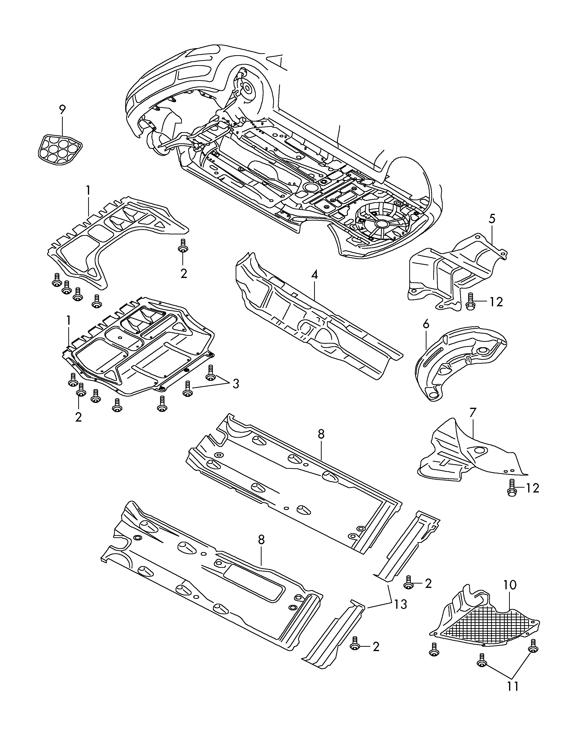 AUDI 1K0825237P - Изоляция моторного отделения autosila-amz.com