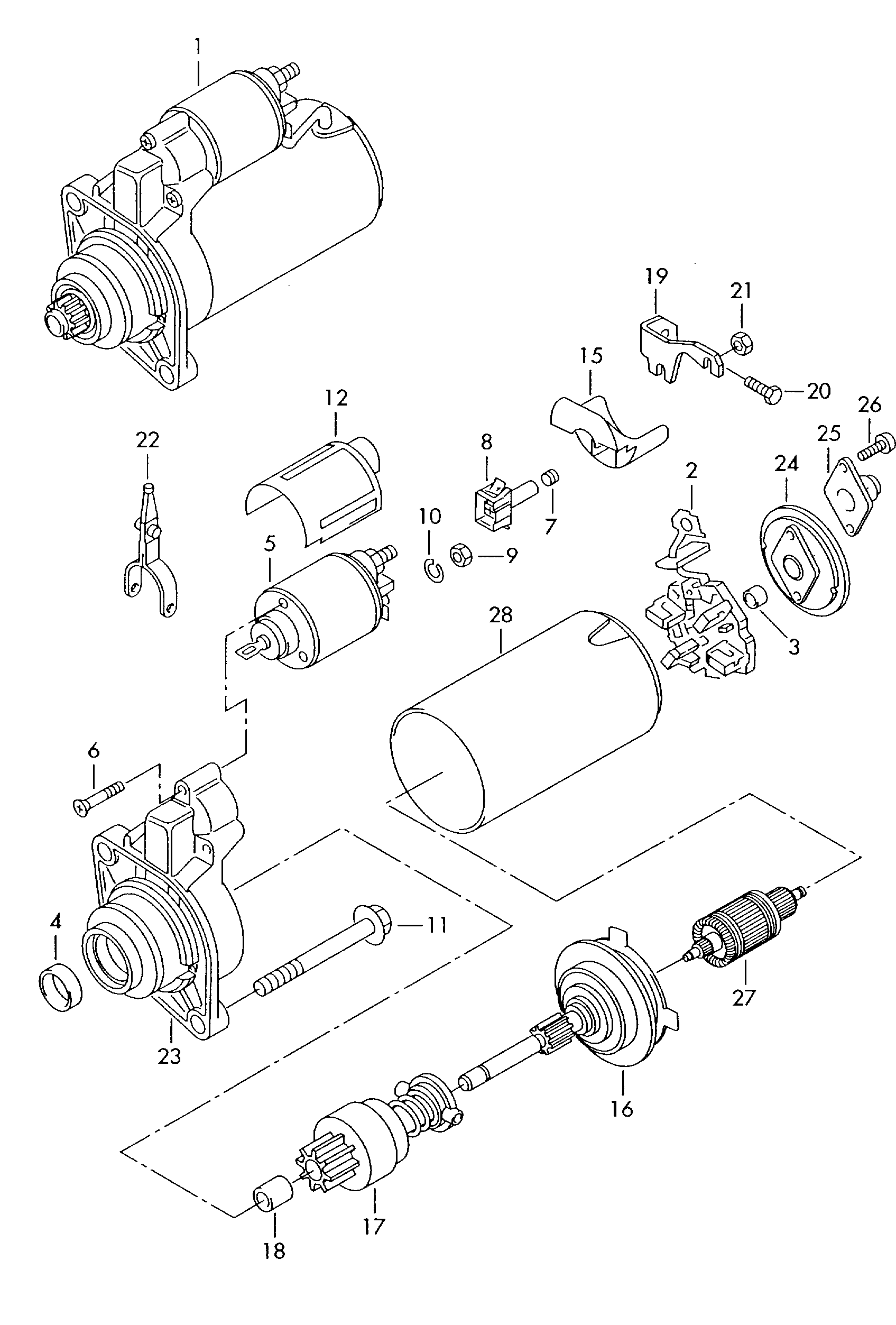 VAG 02Z911023F - СТАРТЕР 1,7KW-12V / VAG 1.4-2.0 00~ autosila-amz.com