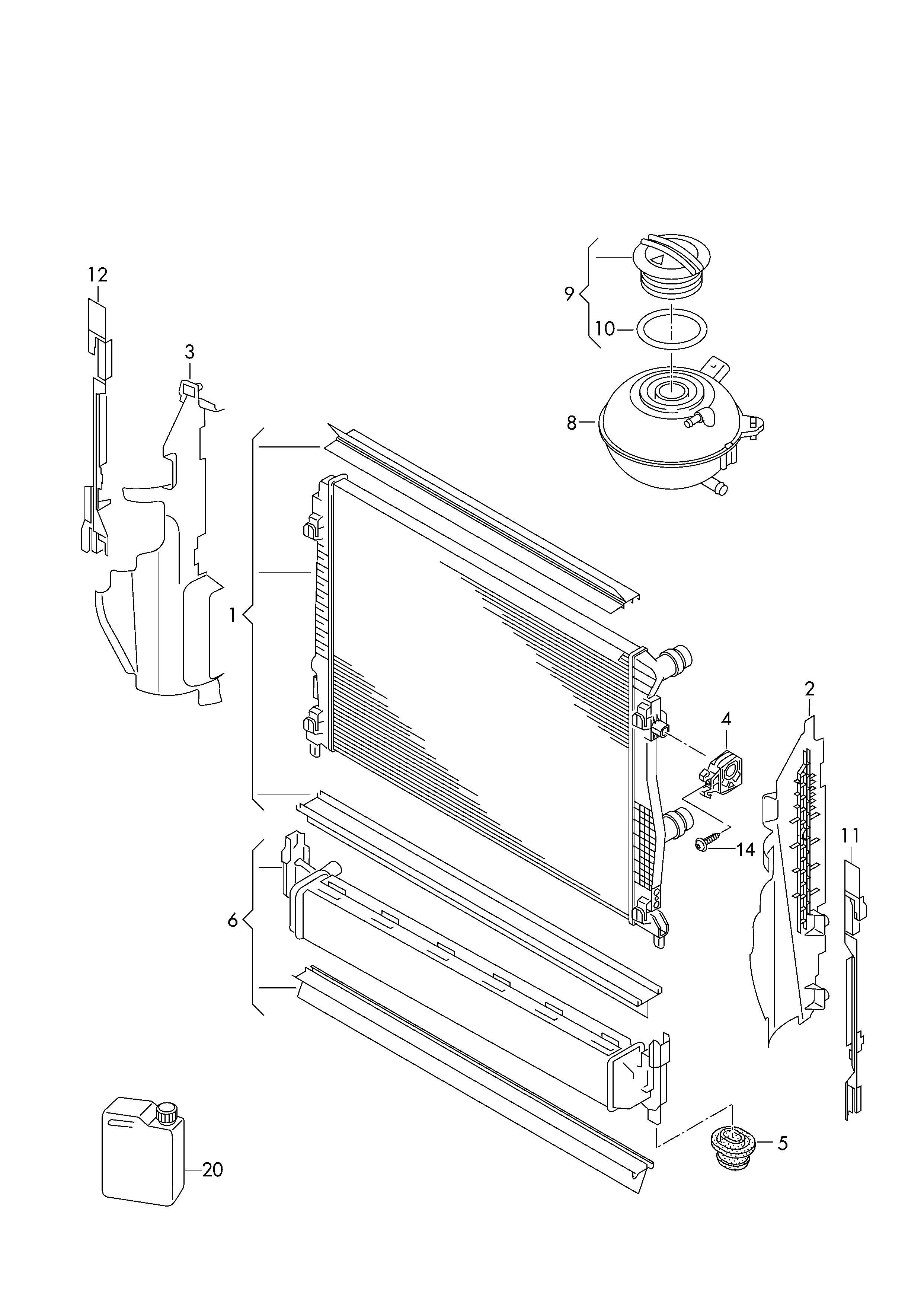 VAG 5Q0121407D - БАЧОК, КОМПЕНСАЦИОННЫЙ autosila-amz.com