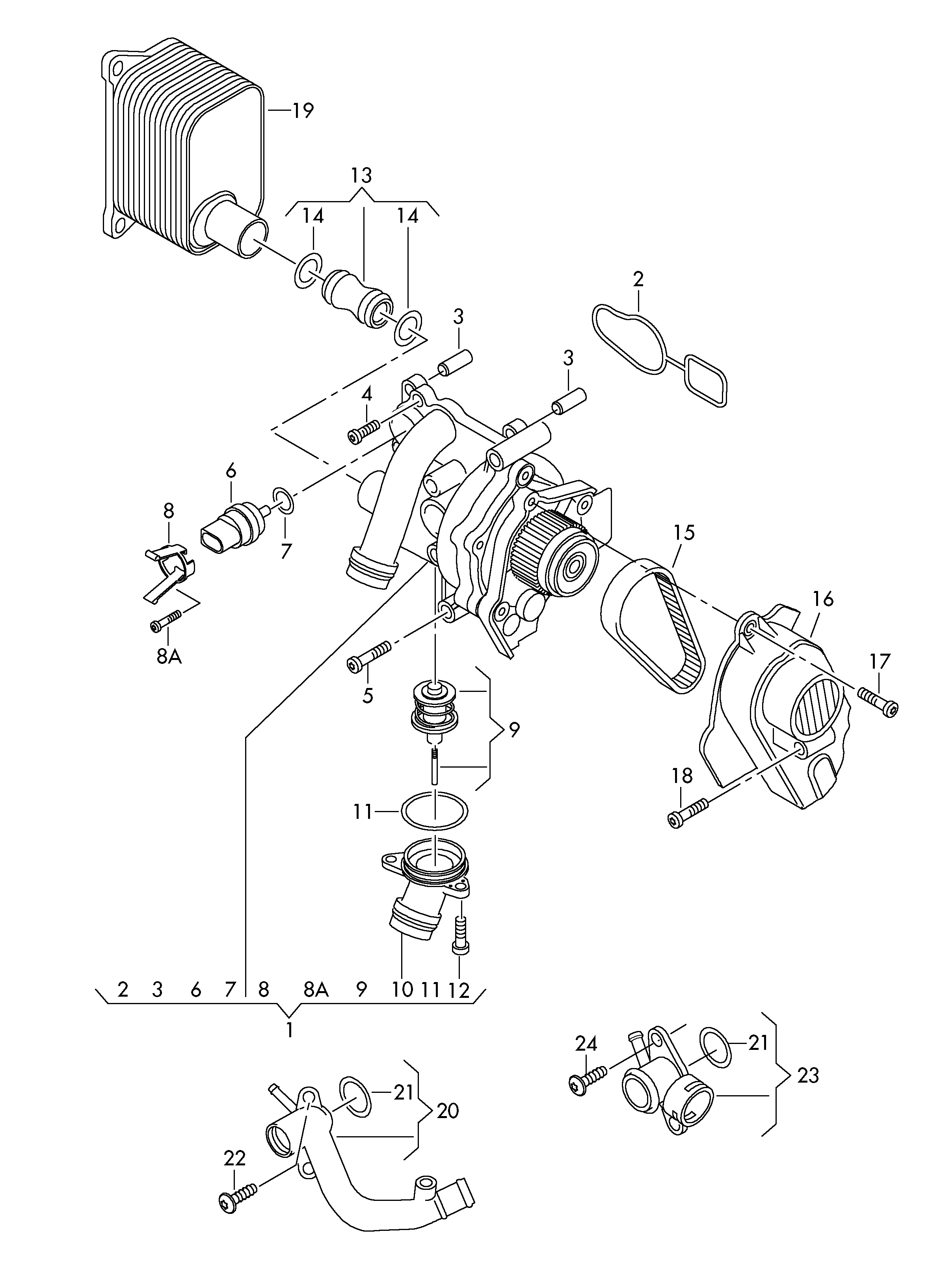 Seat 06H 121 026 BF - Водяной насос autosila-amz.com