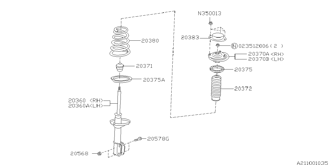 FIAT 20363AC000 - STRUT COMPLETE-REAR RIGHT autosila-amz.com