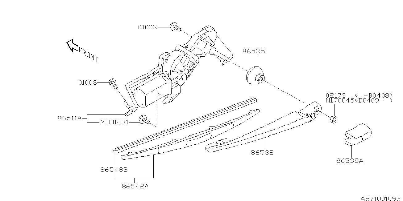 Subaru 86548AG080 - Резинка щетки стеклоочистителя 86542AG080 autosila-amz.com