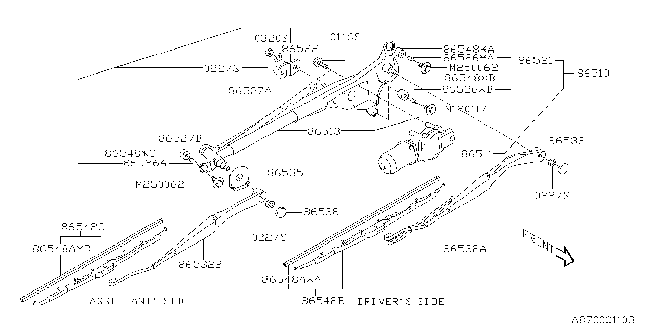 Subaru 86542SA090 - Щетка стеклоочистителя autosila-amz.com