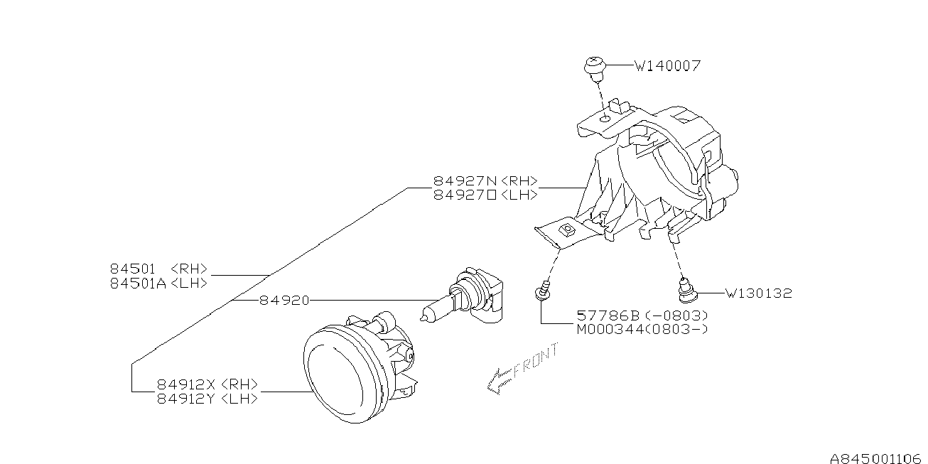 Subaru 84920PA010 - Лампа противотуманная autosila-amz.com