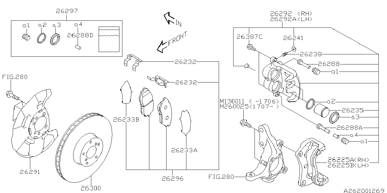 Bedford 26296-SC021 - Тормозные колодки, дисковые, комплект autosila-amz.com