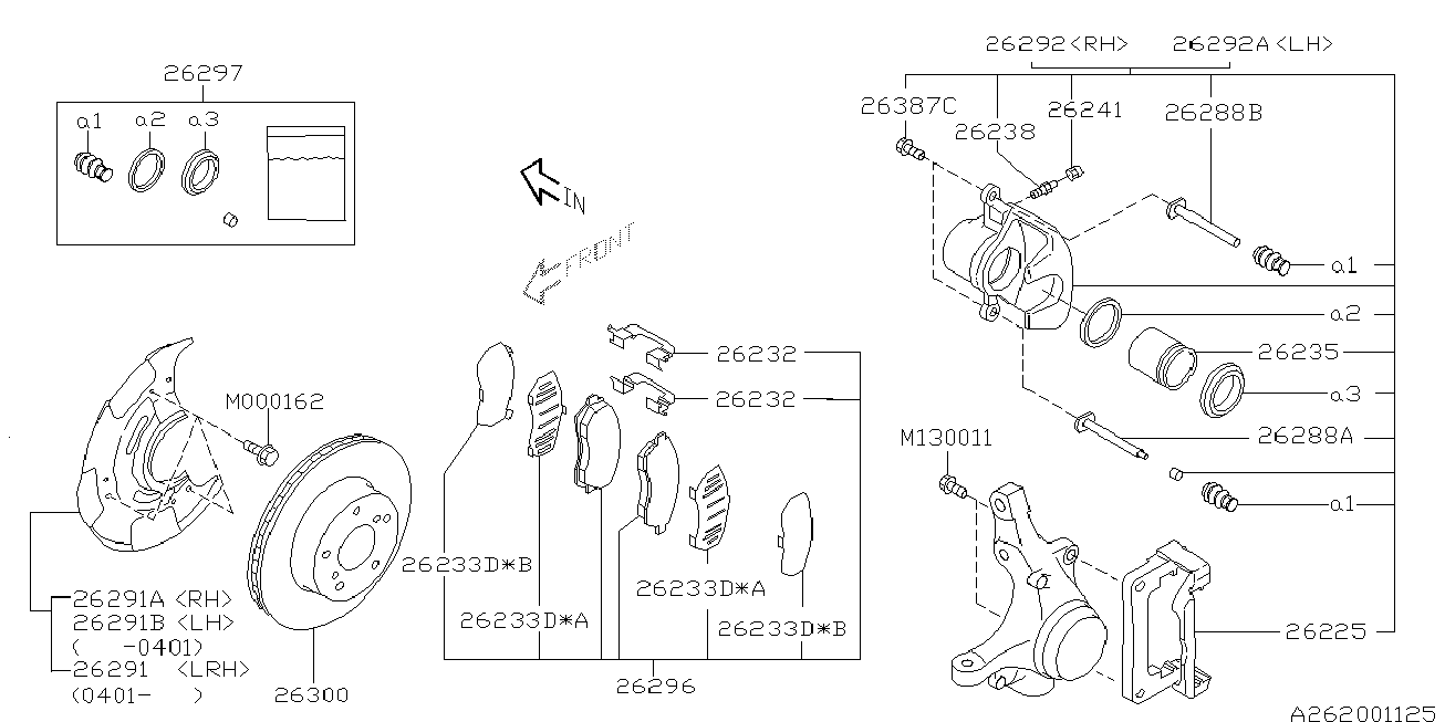 Subaru 26291AC001 - Тормозной суппорт autosila-amz.com