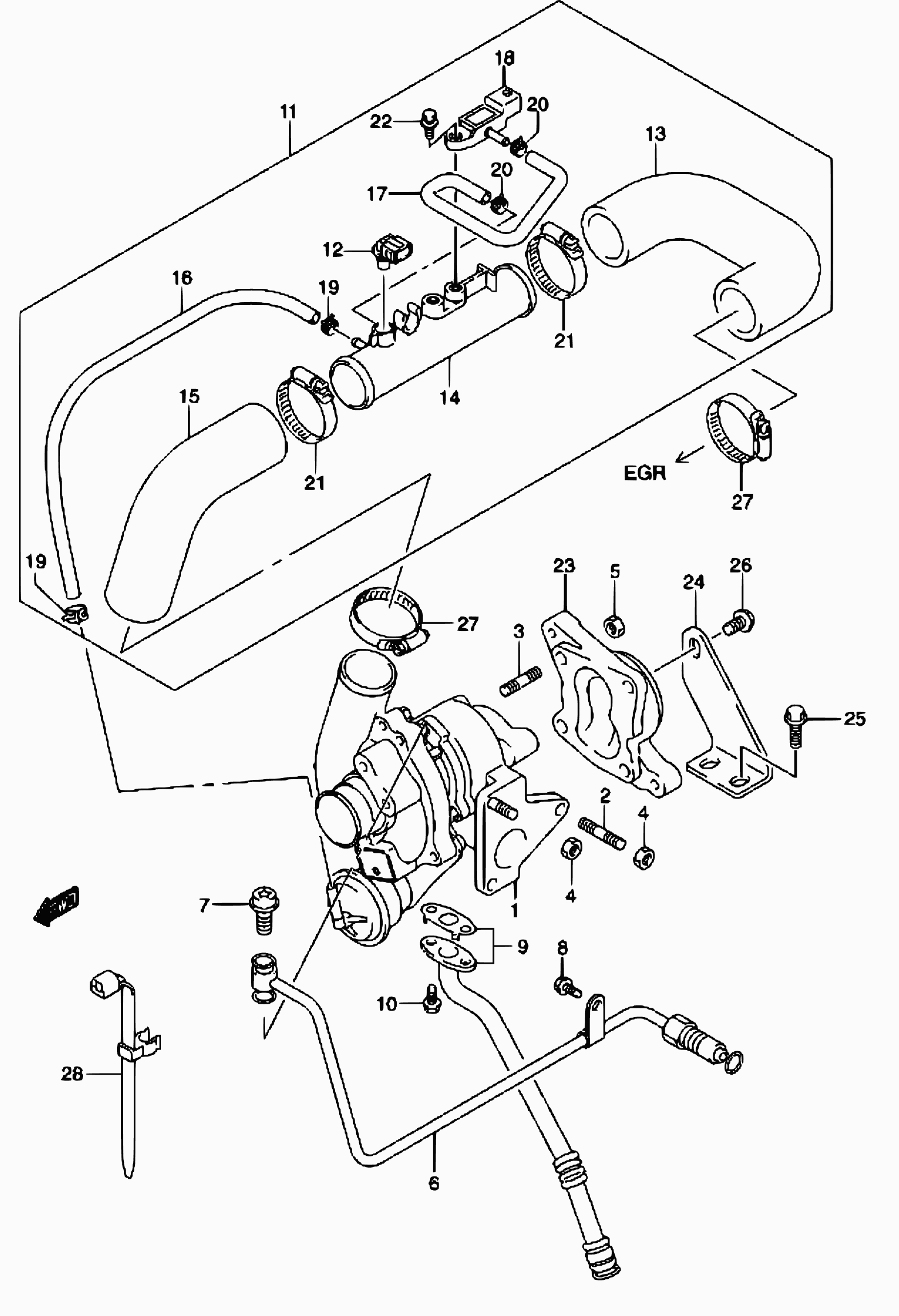 Suzuki 13924-84A00 - Гайка, выпускной коллектор autosila-amz.com