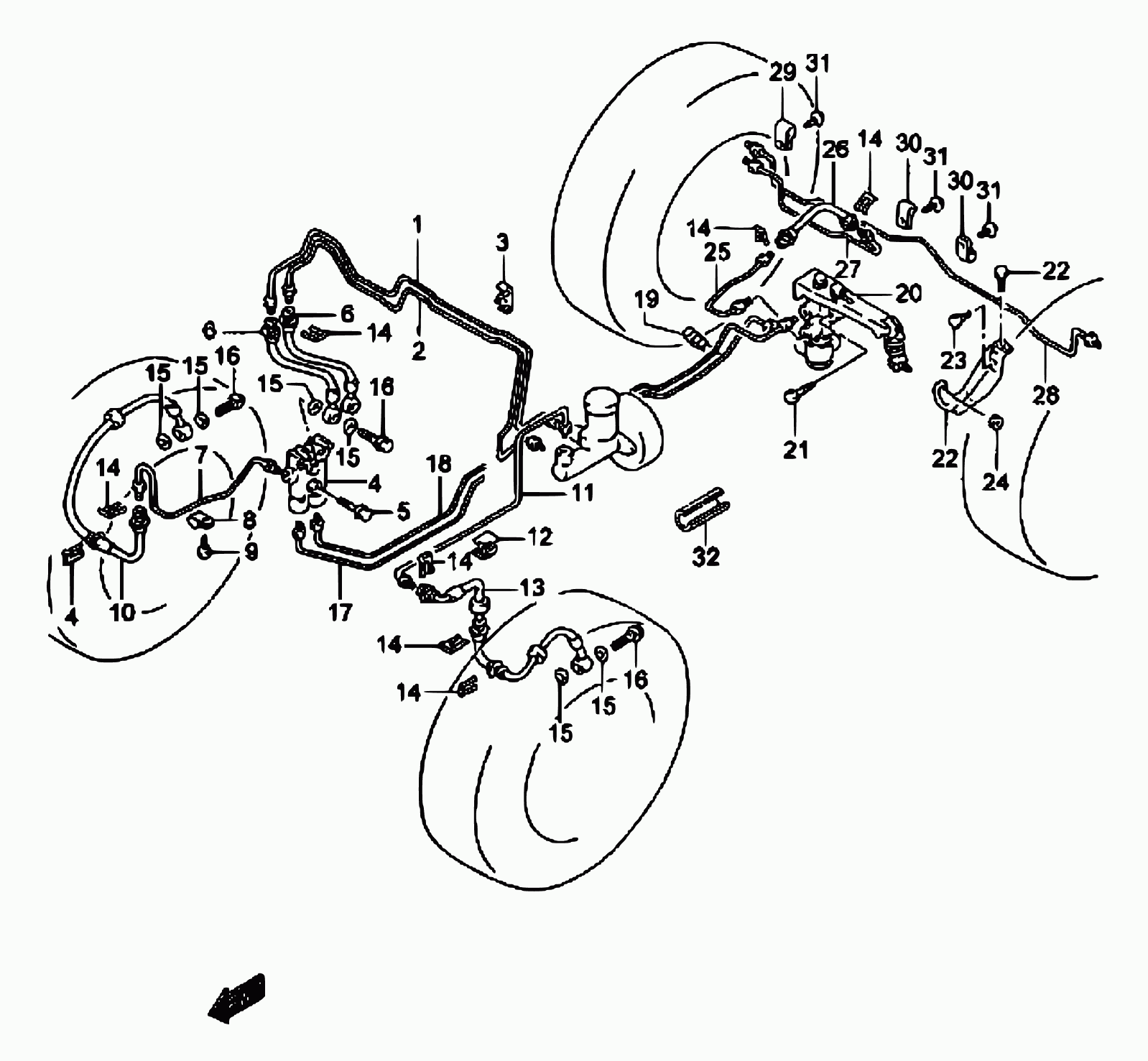 Bedford 51540-85C00 - Тормозной шланг autosila-amz.com