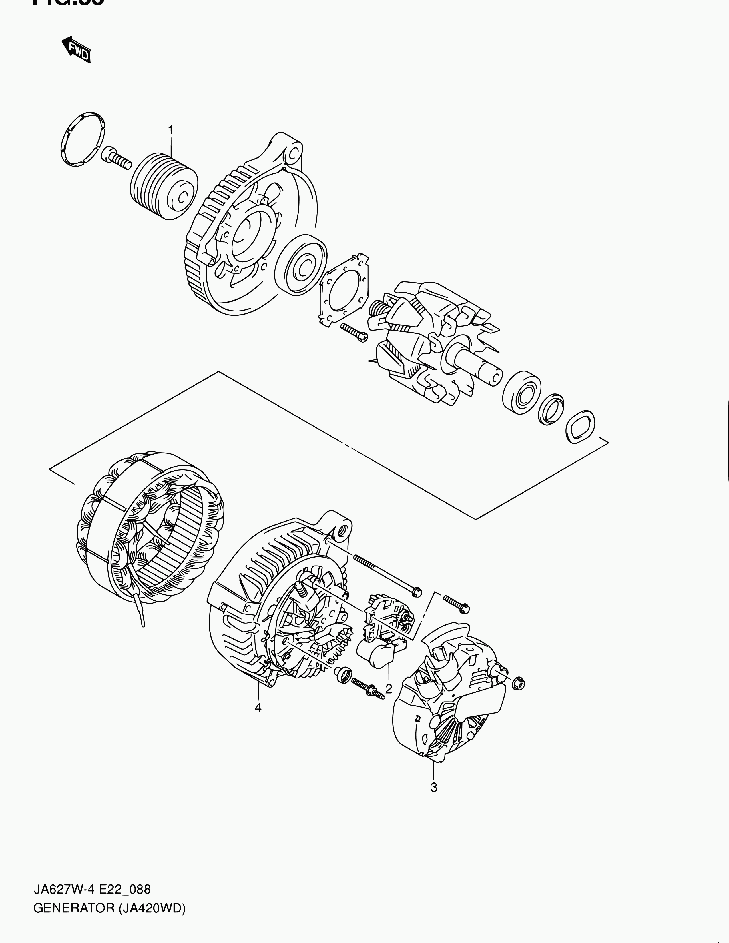 Suzuki 31771-68D01 - шкив генератора Peug autosila-amz.com