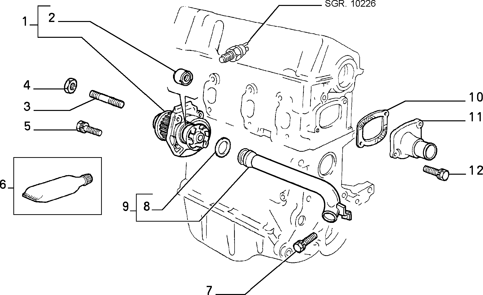 Alfarome/Fiat/Lanci 55184080 - Водяной насос autosila-amz.com