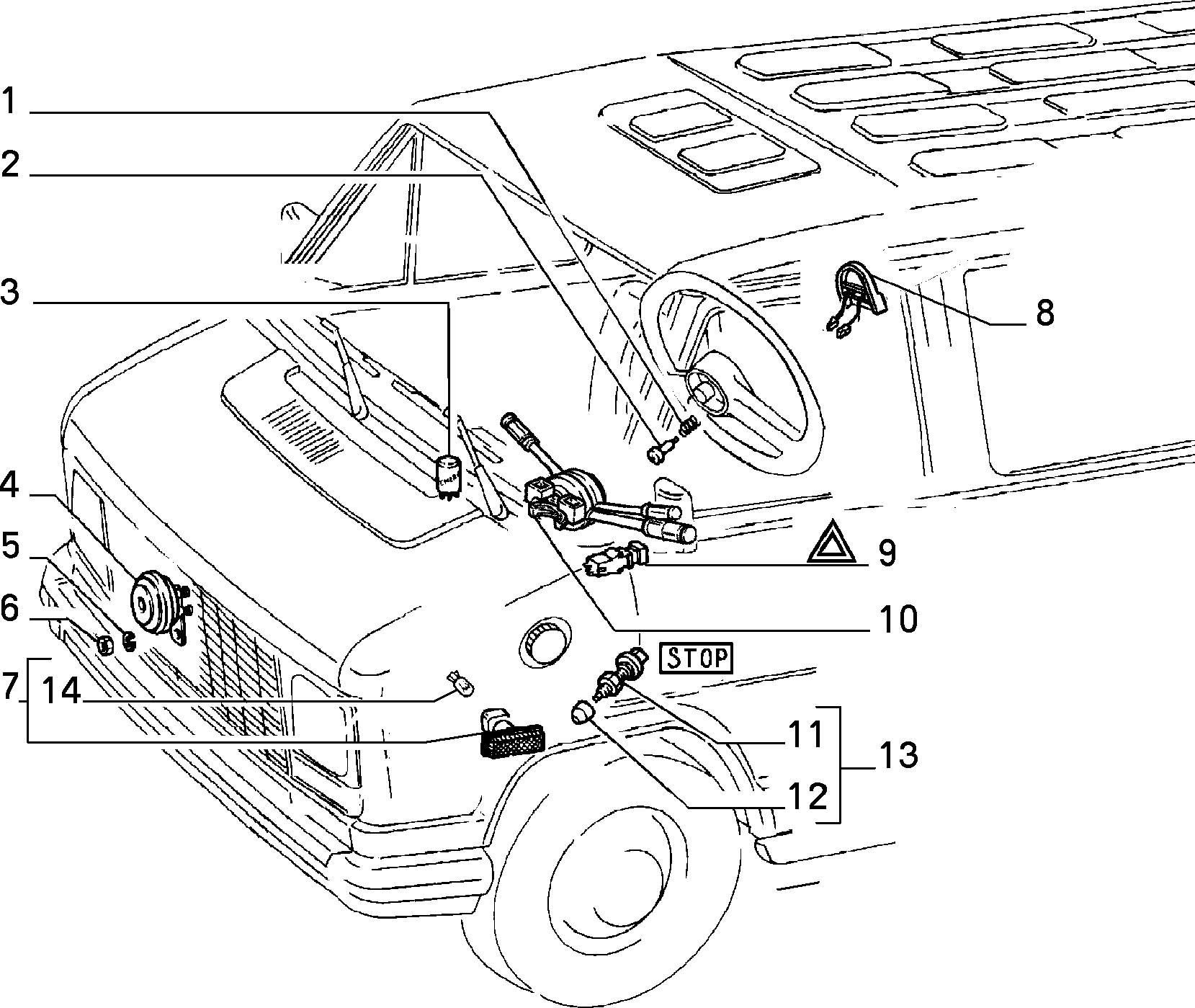 Lancia 4345645 - Выключатель фонаря сигнала торможения autosila-amz.com