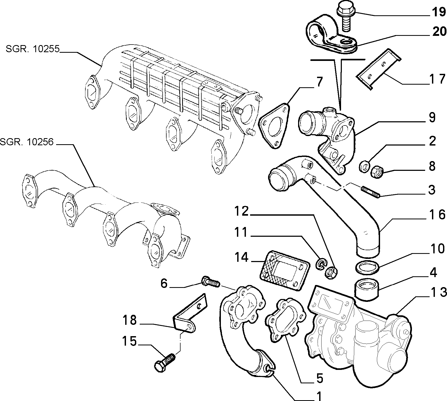 FIAT 14 061 721 - Гайка, выпускной коллектор !NUT M8 \81>10 VOLVO 440 K (445), 460 L (464), 480 E, RENAULT 21 (B48). autosila-amz.com