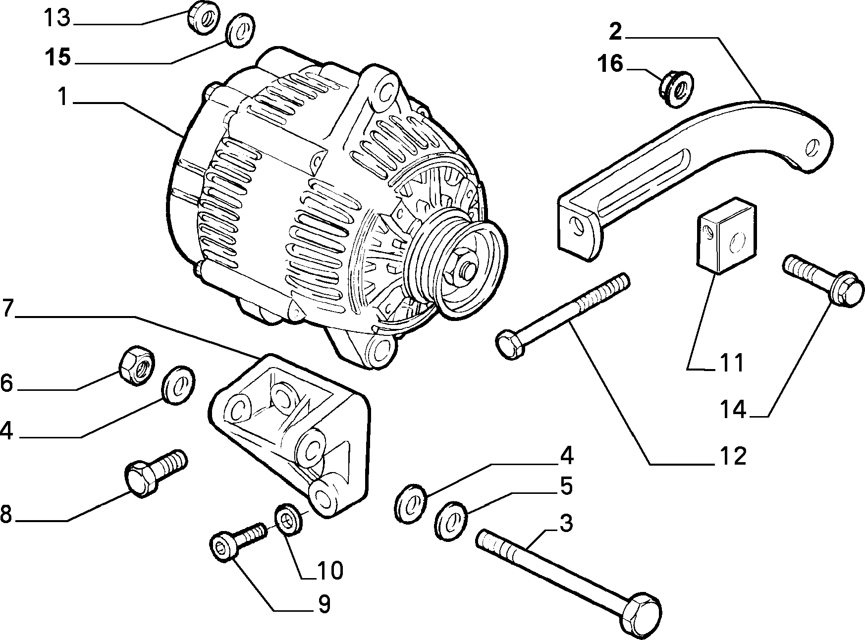 FIAT 98490185 - Генератор autosila-amz.com