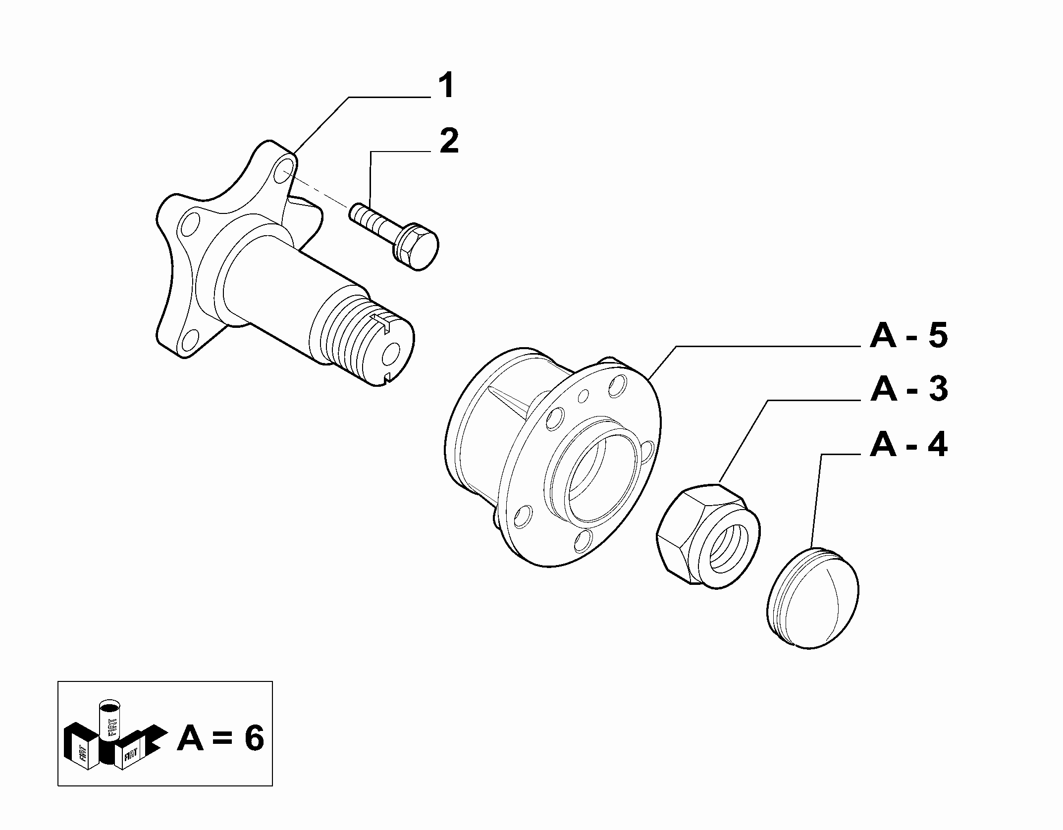 FIAT 1352121080 - Набор, болты autosila-amz.com