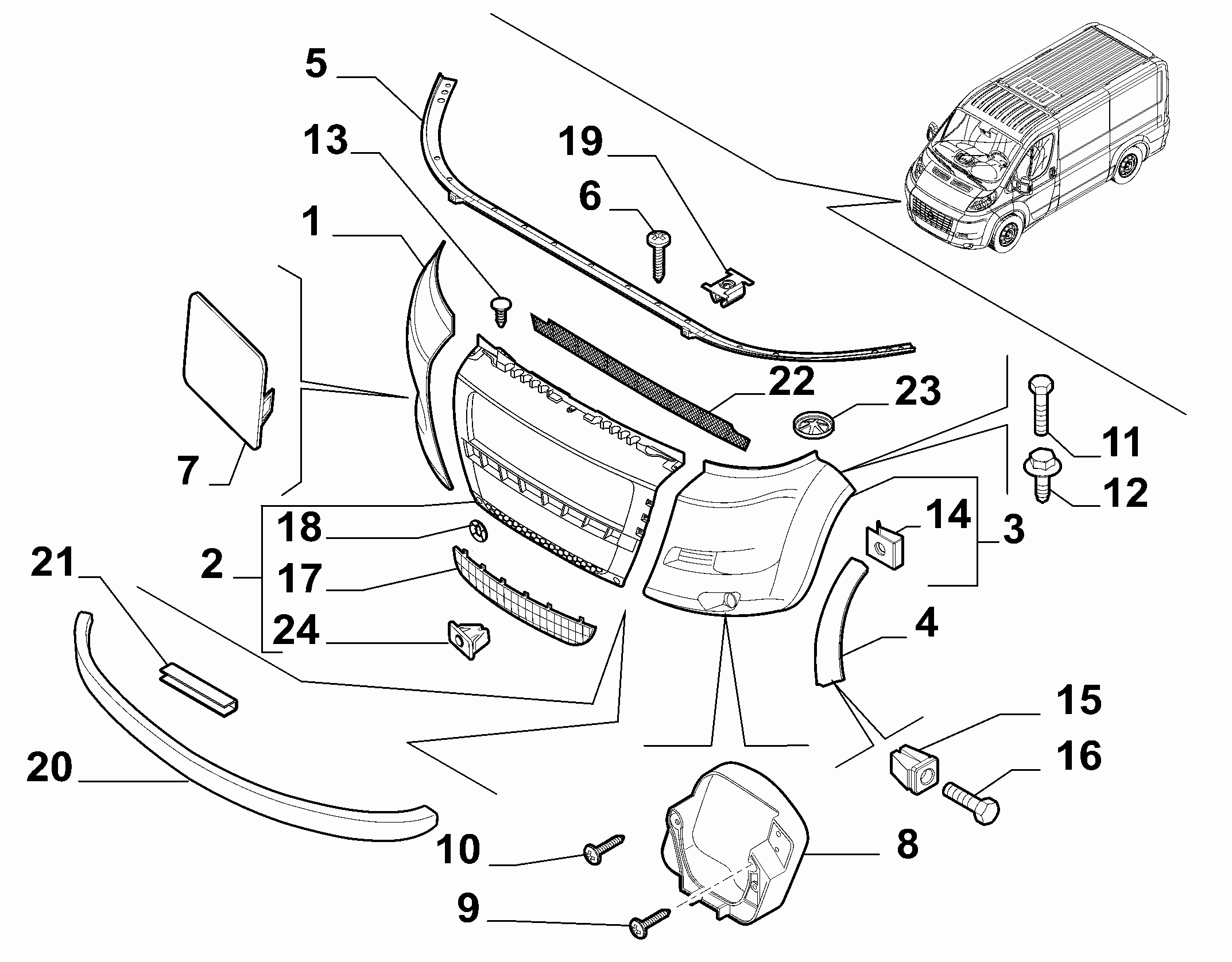 CITROËN/PEUGEOT 735423156 - FRONT BUMPER RH autosila-amz.com