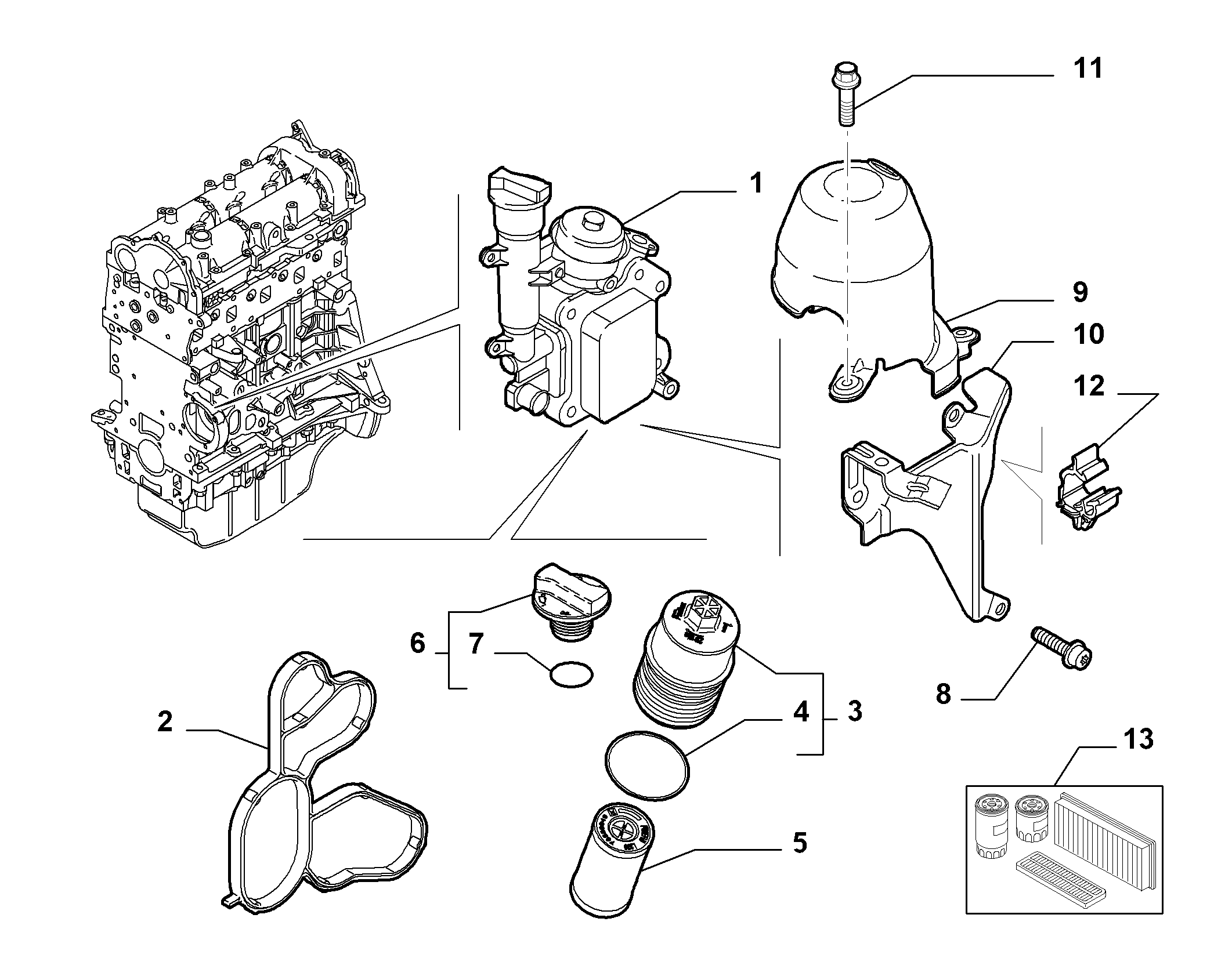 FIAT 73500070 - Крышка, корпус масляного фильтра autosila-amz.com