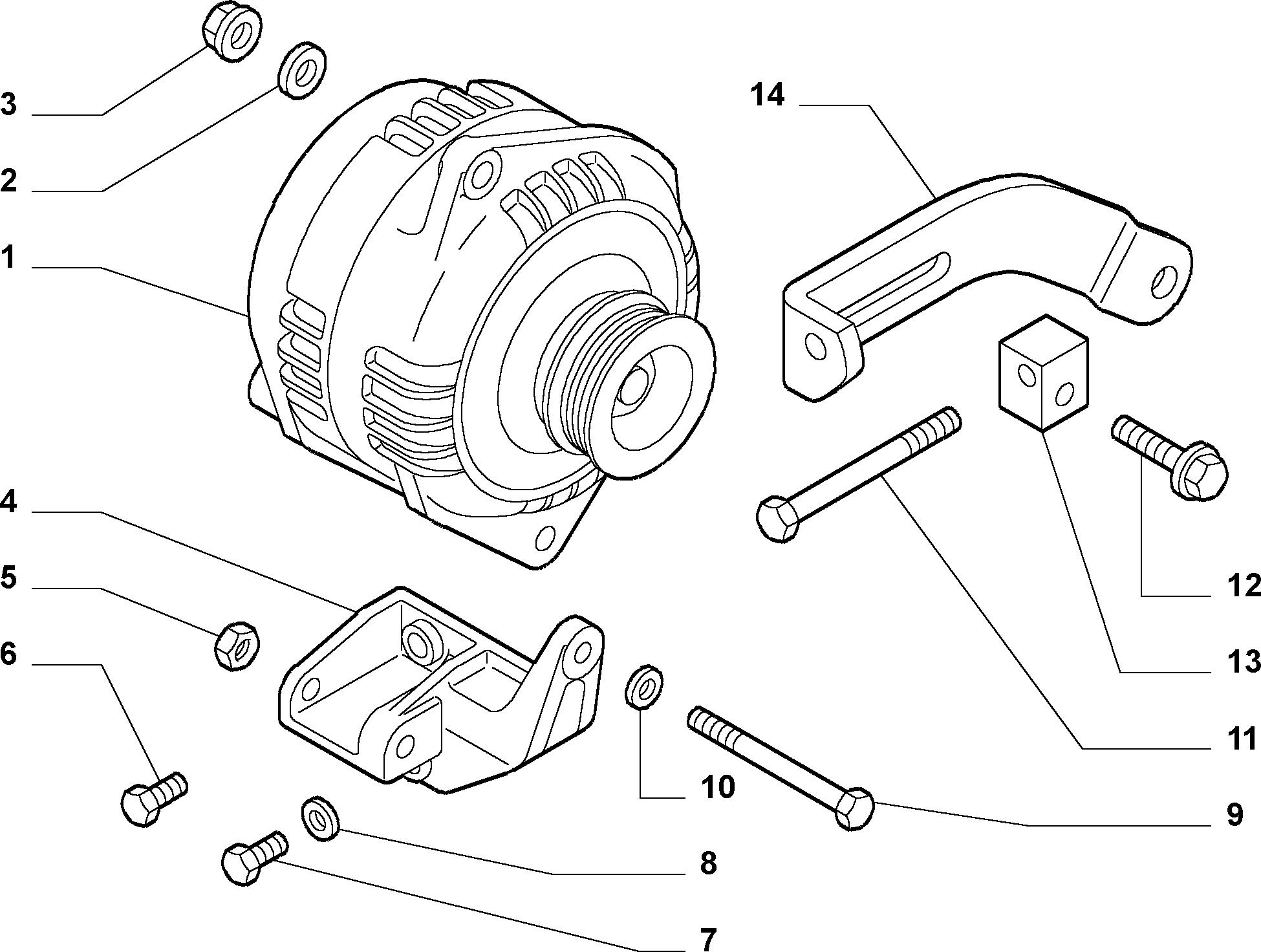 FIAT 500385046 - Генератор autosila-amz.com