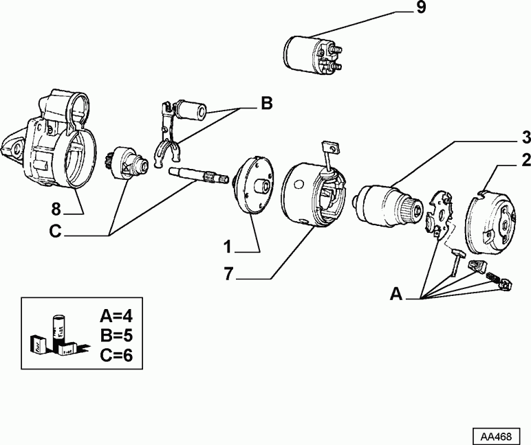 Lancia 9948135 - Ведущая шестерня, бендикс, стартер autosila-amz.com