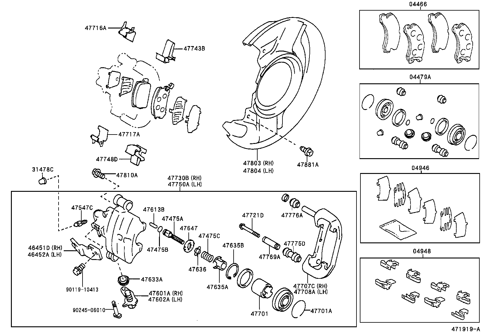 TOYOTA 0446617100 - колодки дисковые autosila-amz.com