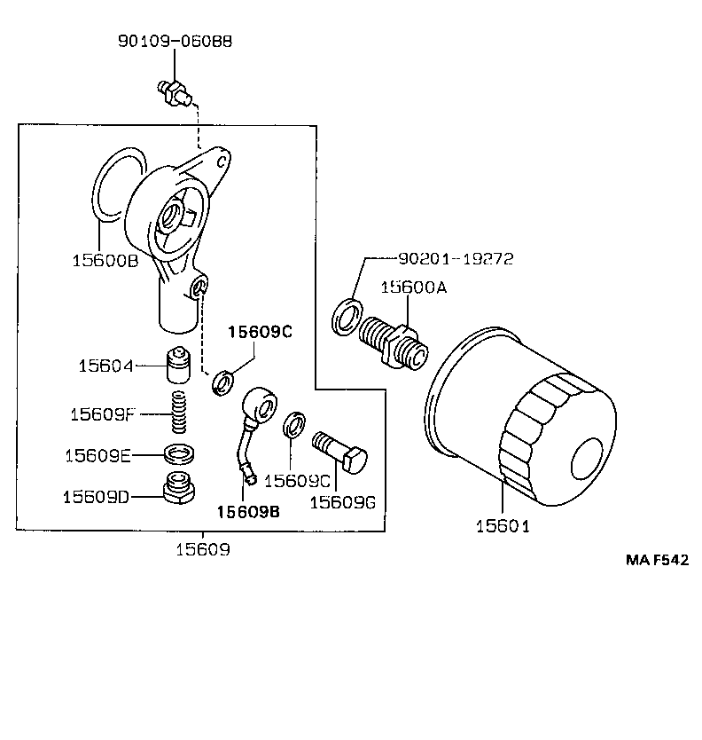 TOYOTA 9091510001 - ФИЛЬТР. МАСЛЯНЫЙ. autosila-amz.com