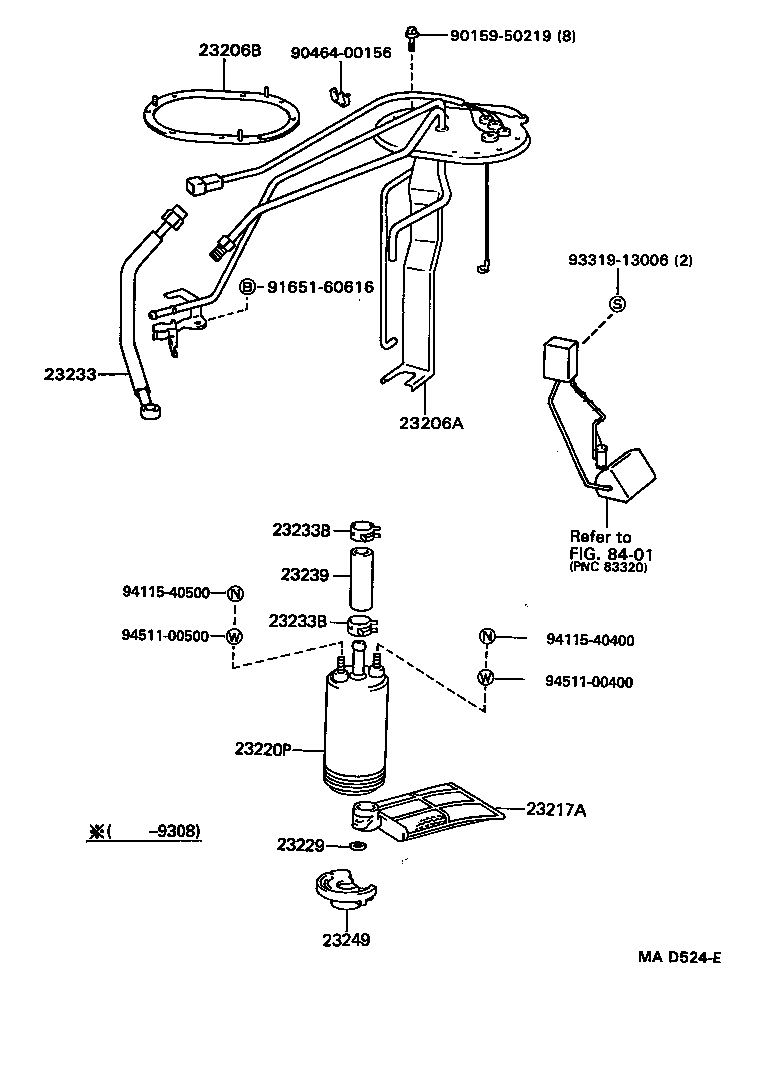 TOYOTA 23217-11010 - Фильтр топливный (сетка) 23217-11010 OEM TOYOTA autosila-amz.com