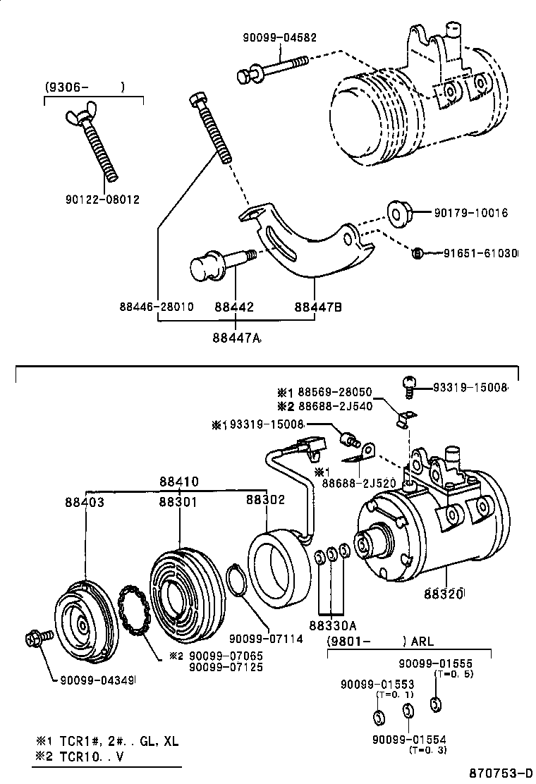 TOYOTA 88320-28160 - Компрессор кондиционера autosila-amz.com