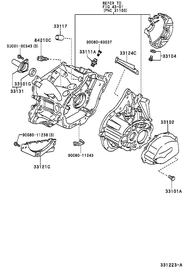 TOYOTA SU001 00467 - ПРОКЛАДКА КПП, РЕЗИНОВАЯ autosila-amz.com