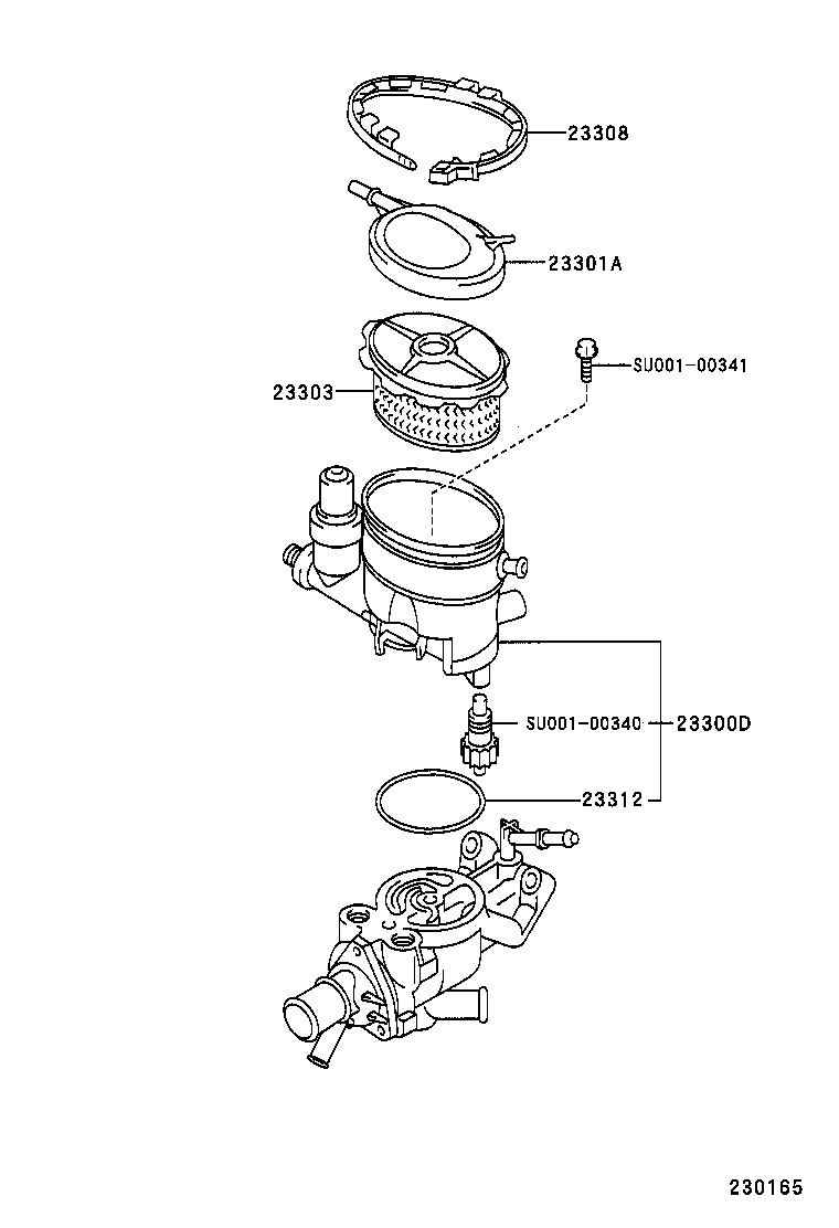 Berliet SU001-00468 - Топливный фильтр autosila-amz.com