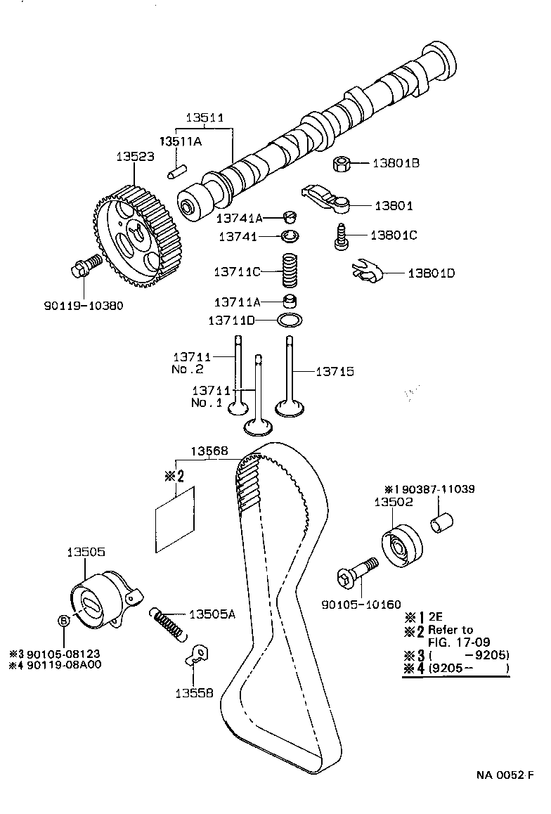 TOYOTA 13568 11053 - Автозапчасть/Ремень ГРМ autosila-amz.com