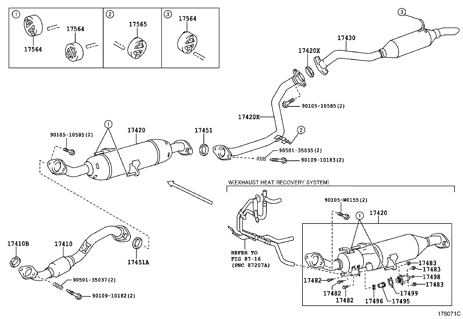 TOYOTA 17451-47020 - Прокладка, труба выхлопного газа autosila-amz.com