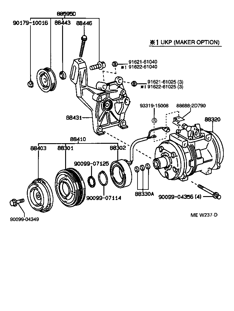 TOYOTA 88410-2B100 - МУФТА КОМПРЕССОРА В СБОРЕ autosila-amz.com