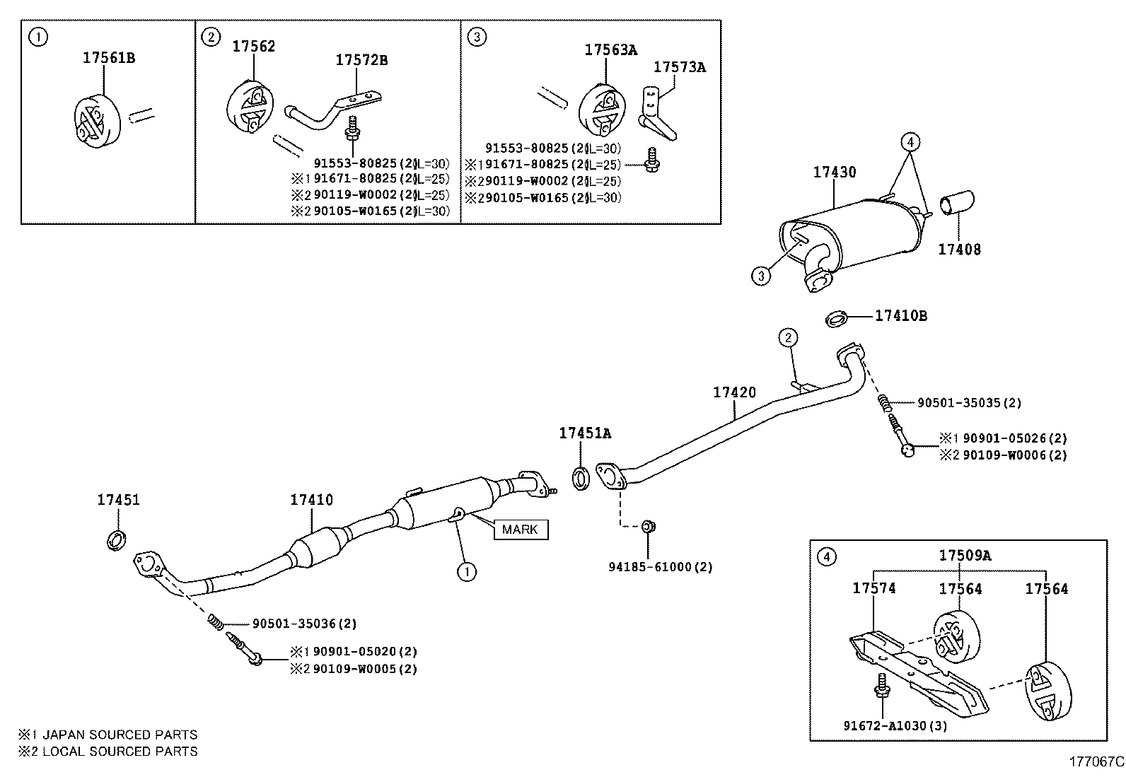 TOYOTA 17430-36170 - Труба выхлопного газа, универсальная autosila-amz.com