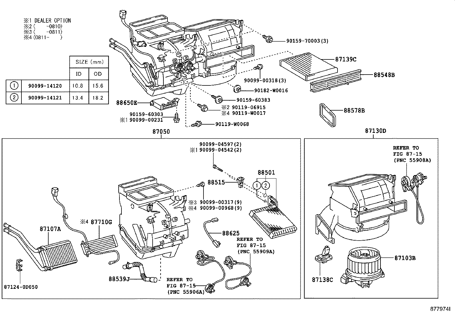 TOYOTA 8710352150 - Вентилятор салона autosila-amz.com