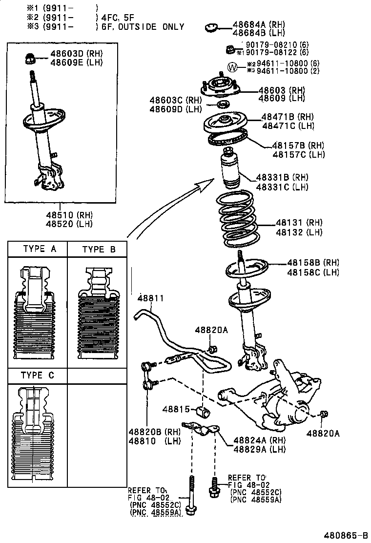 TOYOTA 48510-09410 - Амортизатор autosila-amz.com