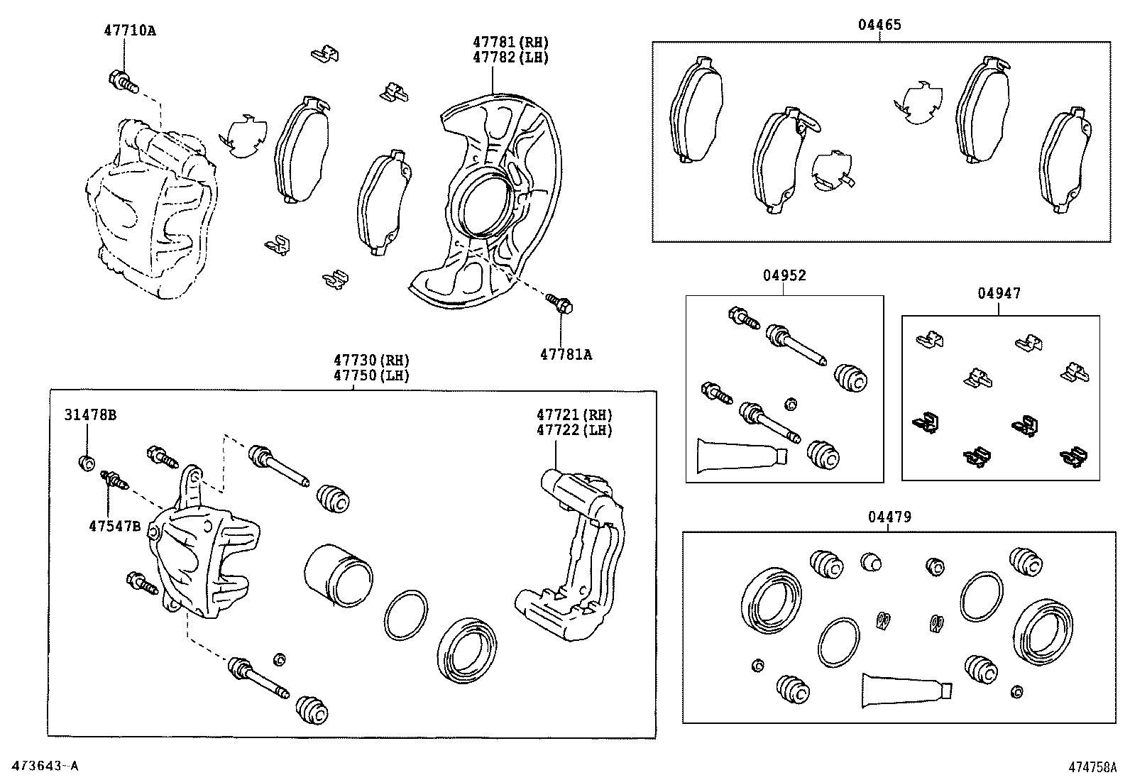 LEXUS 0446505170 - Тормозные колодки, дисковые, комплект autosila-amz.com