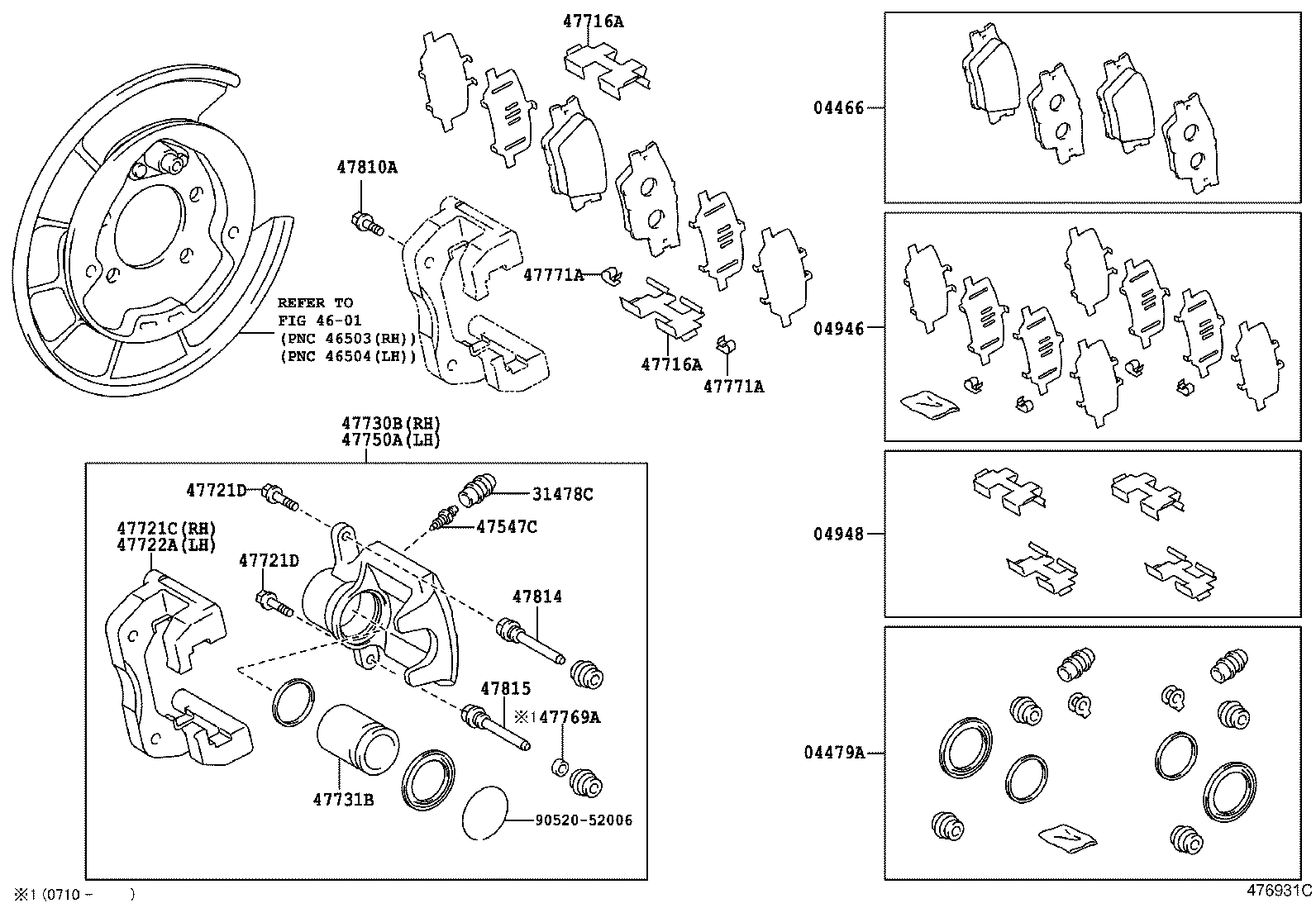 LEXUS 04466 42060 - Тормозные колодки, дисковые, комплект autosila-amz.com