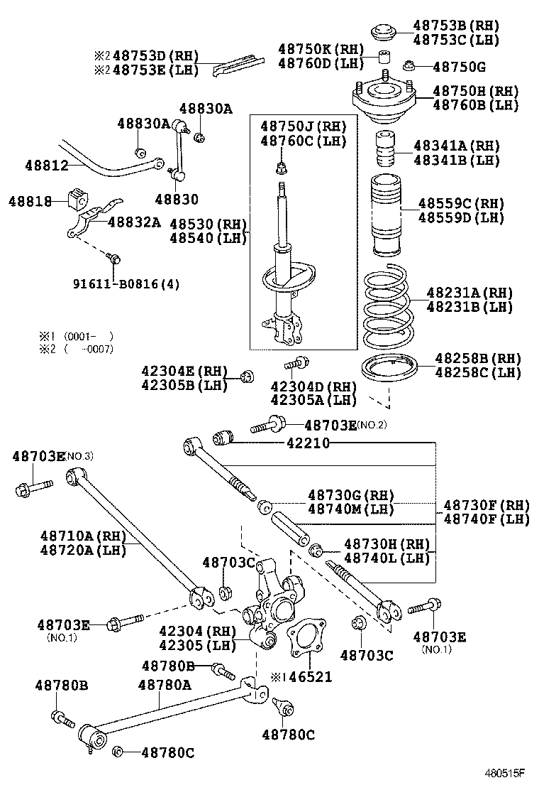 TOYOTA 48540-09351 - Амортизатор autosila-amz.com