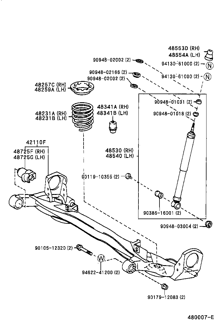 TOYOTA 48531-49115 - Амортизатор autosila-amz.com