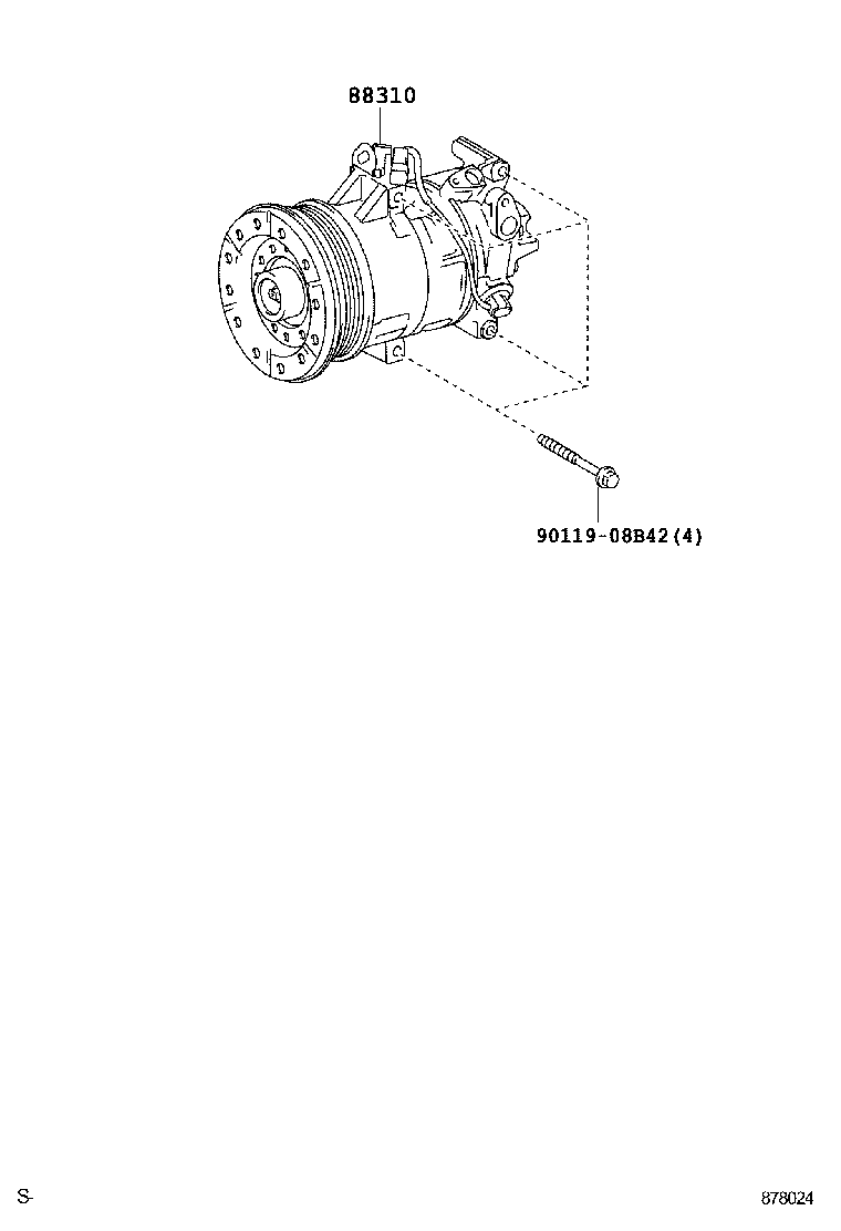 TOYOTA 88310-52481 - Компрессор кондиционера autosila-amz.com