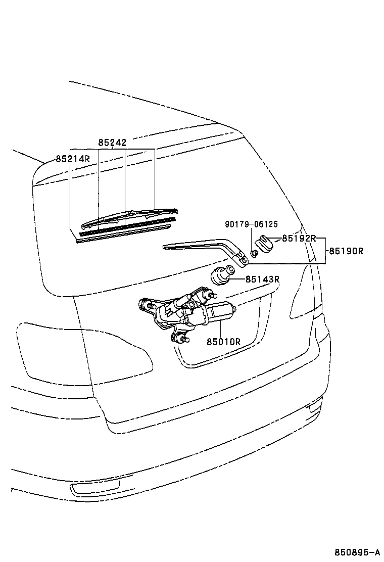 TOYOTA 85242 28060 - Щетка стеклоочистителя autosila-amz.com