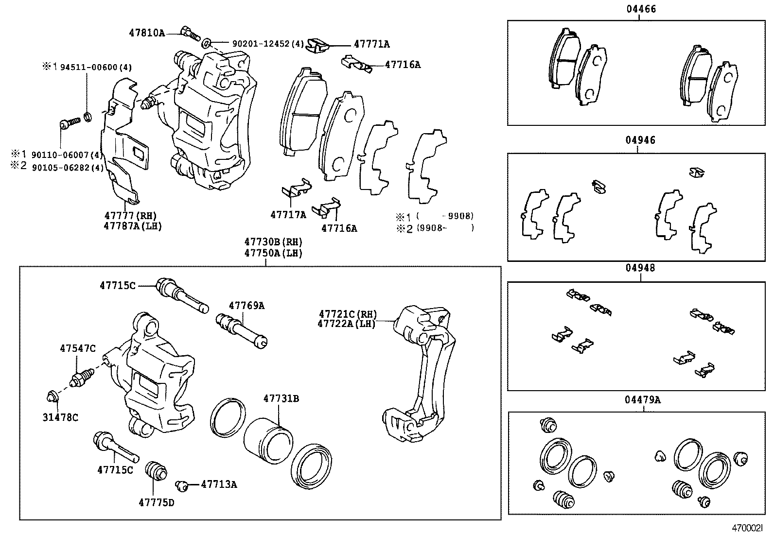 TOYOTA 47750-60110 - Тормозной суппорт autosila-amz.com