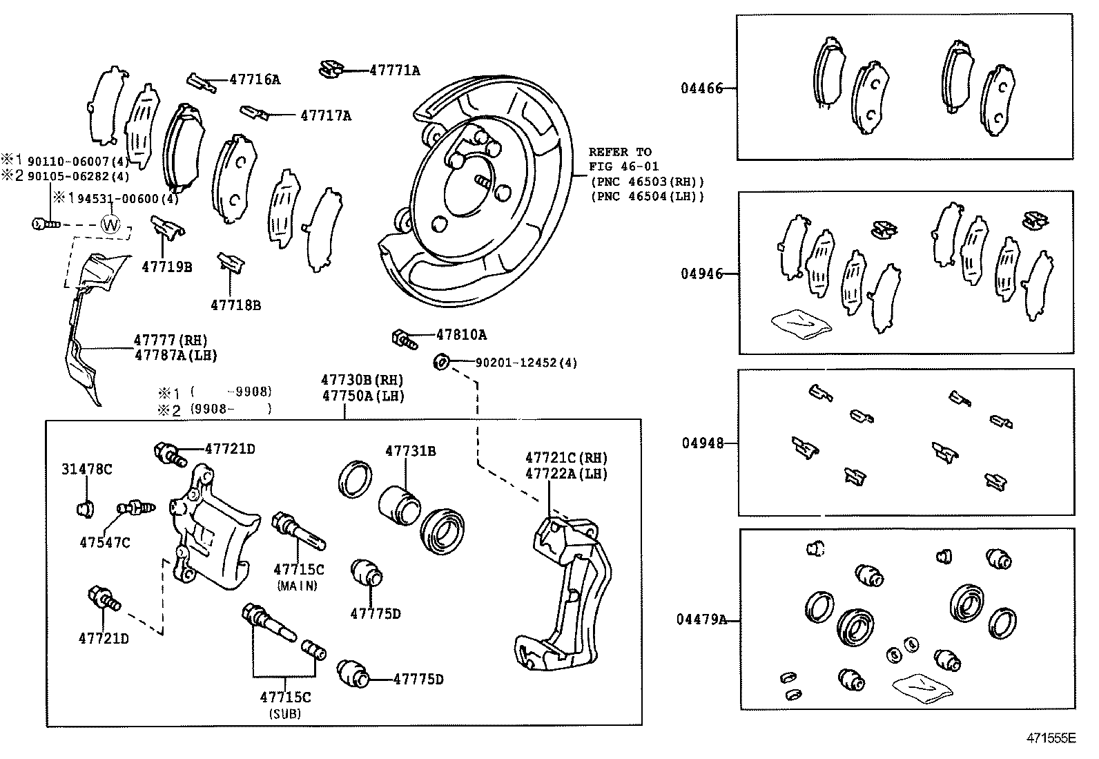 TOYOTA 47750-60101 - Тормозной суппорт autosila-amz.com