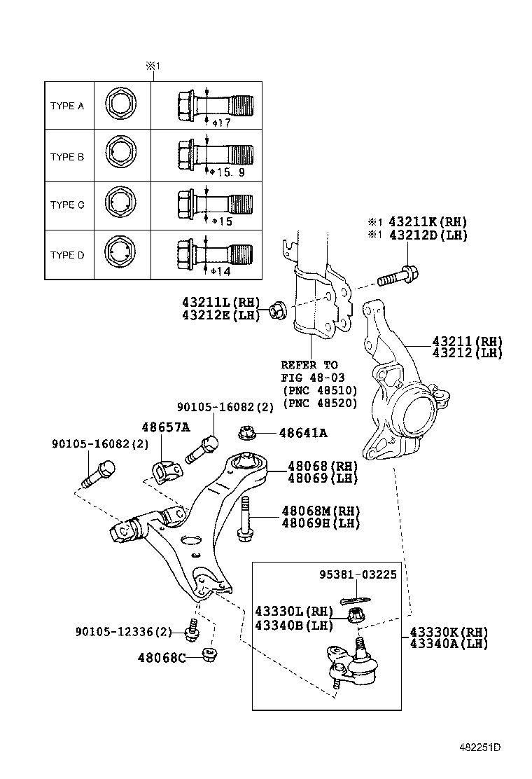 TOYOTA 43340-39545 - Шаровая опора, несущий / направляющий шарнир autosila-amz.com