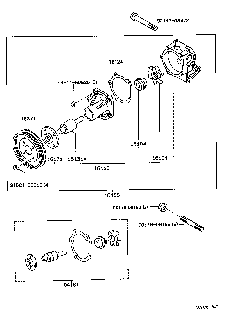 Berliet 16100-19225 - Водяной насос autosila-amz.com