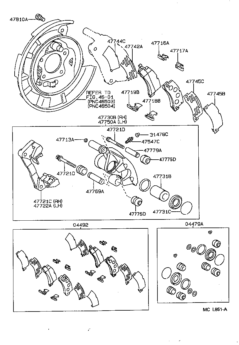 LEXUS 0449233010 - Тормозные колодки, дисковые, комплект autosila-amz.com