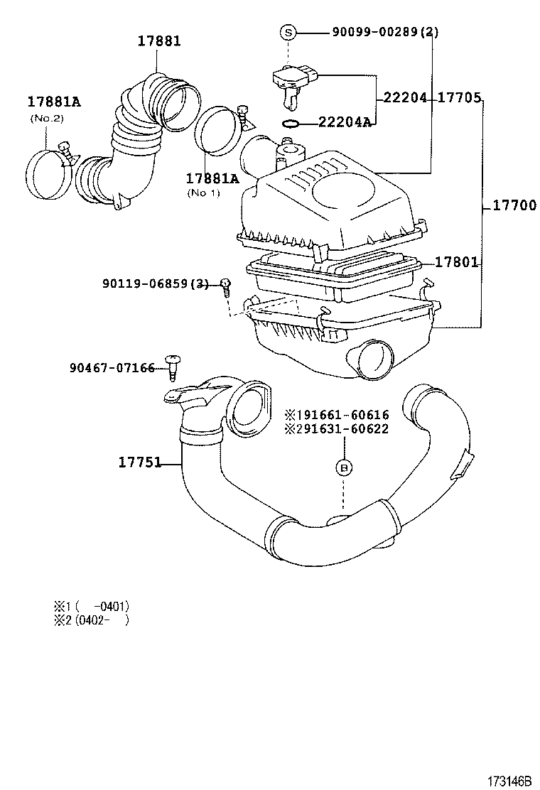 TOYOTA 1770022120 - КОРПУС ВОЗДУШНОГО ФИЛЬТРА autosila-amz.com