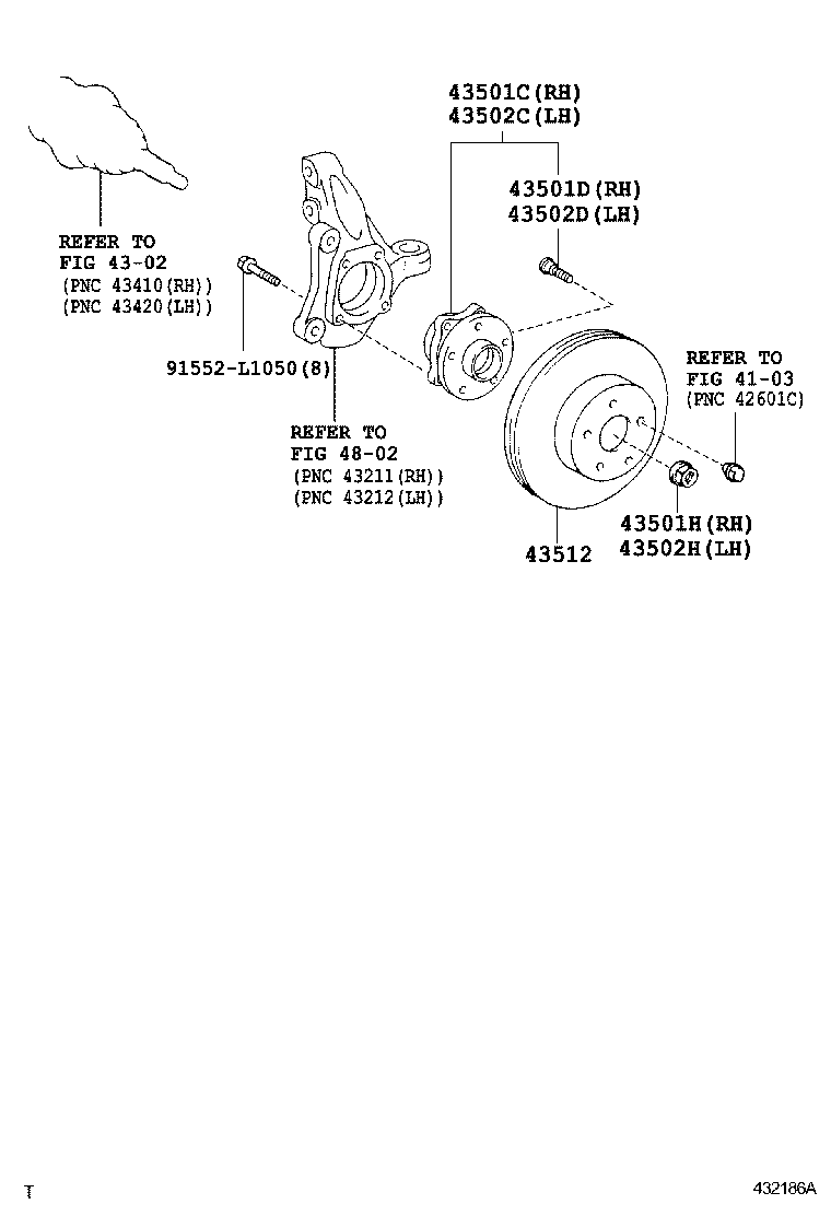 LEXUS 4351247050 - Тормозной диск autosila-amz.com