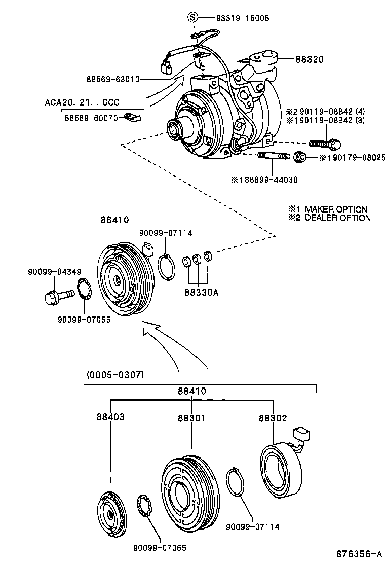 TOYOTA 88320-42080 - Компрессор кондиционера autosila-amz.com