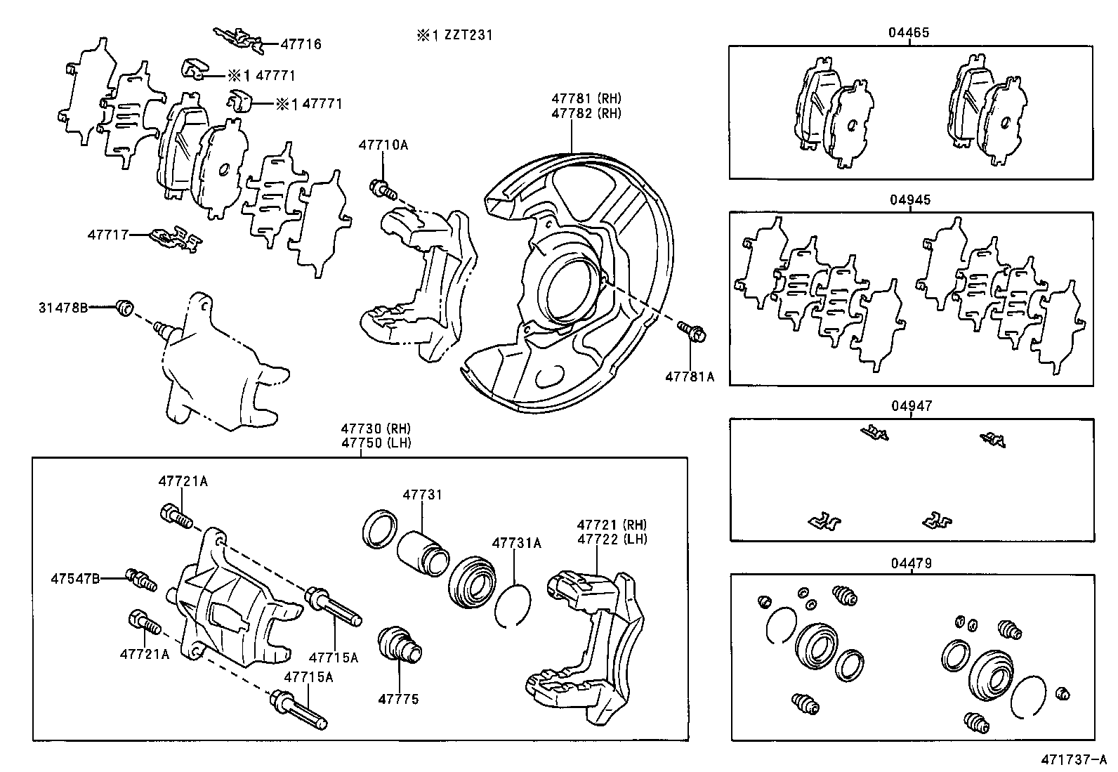 TOYOTA 4775020600 - Тормозной суппорт autosila-amz.com